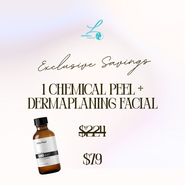 1 Chemical Peel + Dermaplaning Treatment